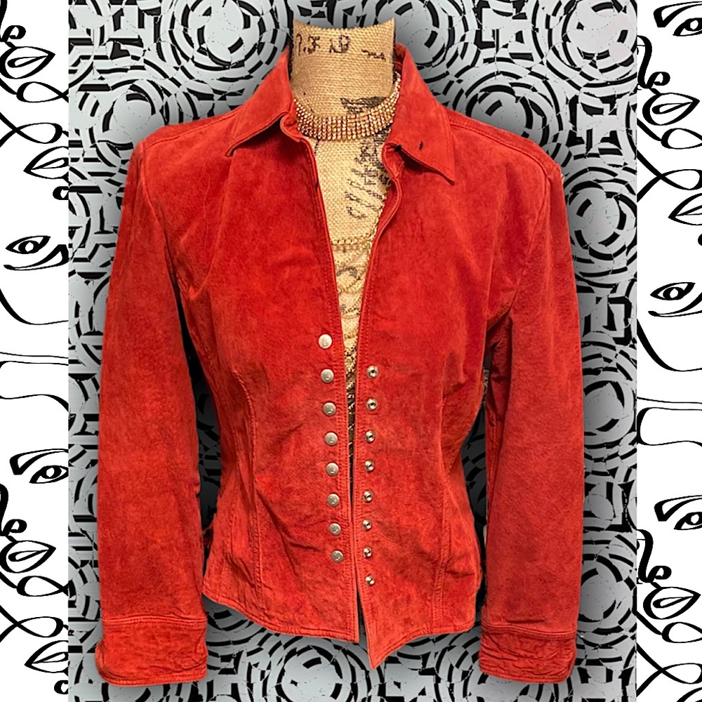 Vintage red leather jacket